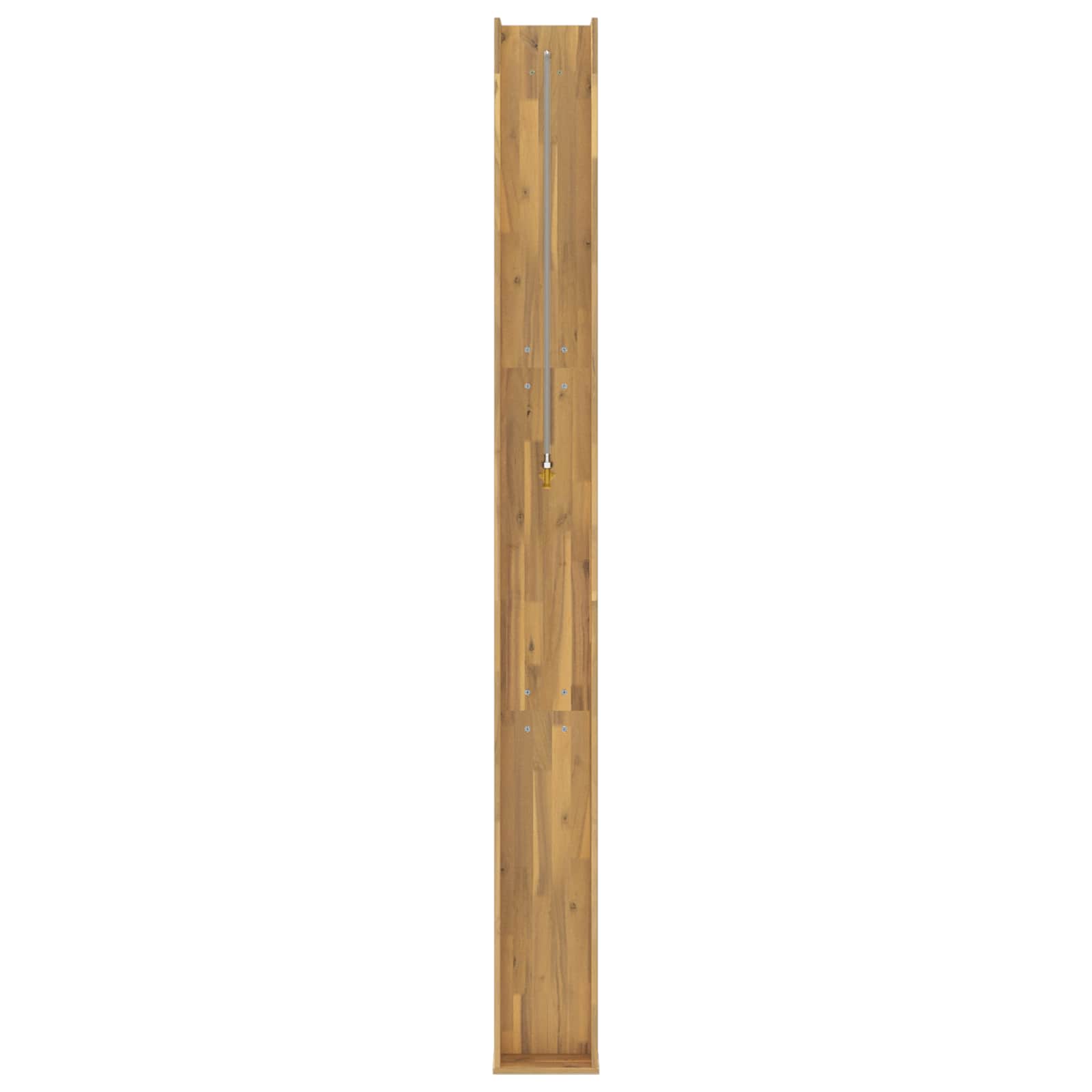 Buitendouche 226 cm Massief acaciahout en roestvrij staal Wit image 4