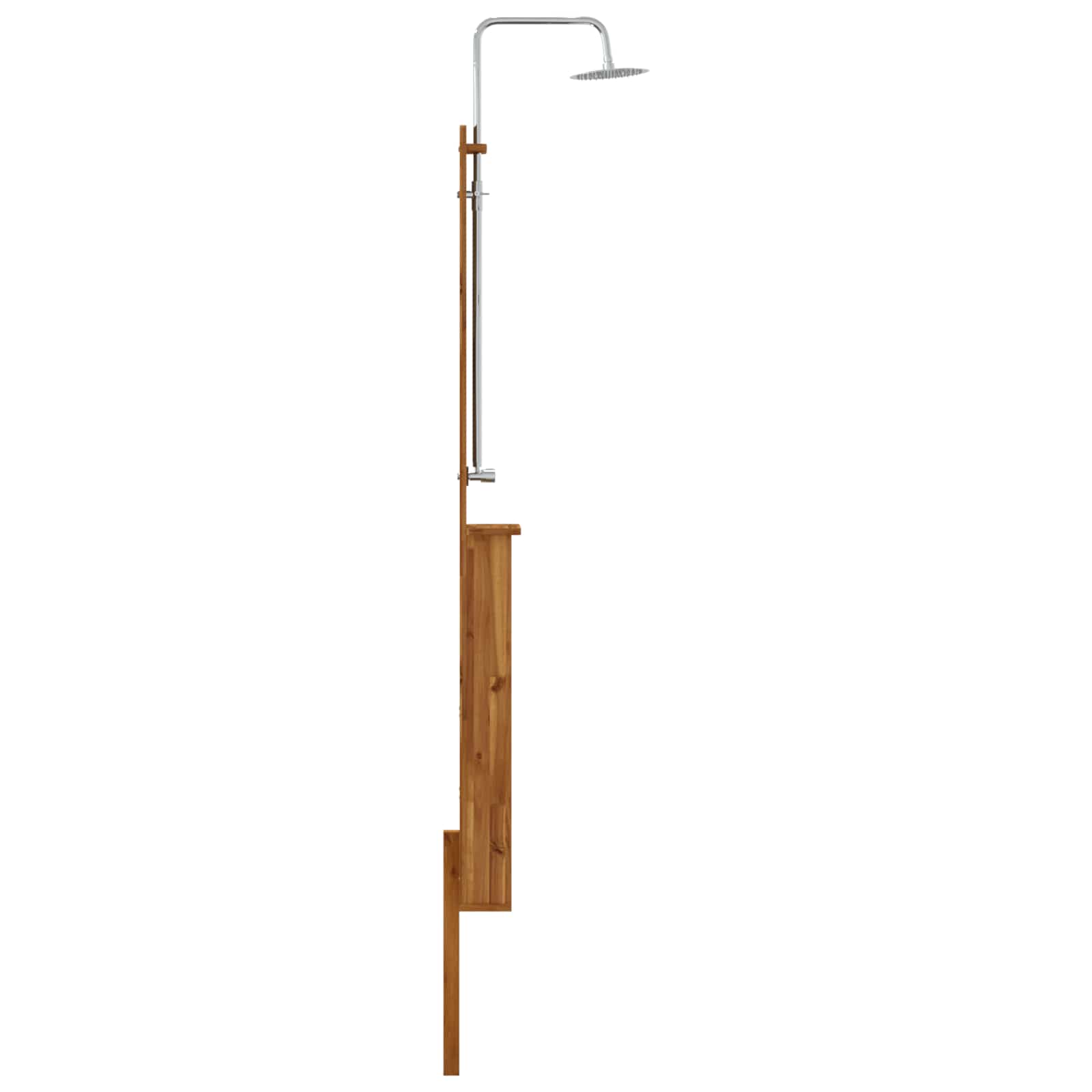 vidaXL Gartendusche 257 cm Massives Akazienholz und Edelstahl Natur – Bild 4