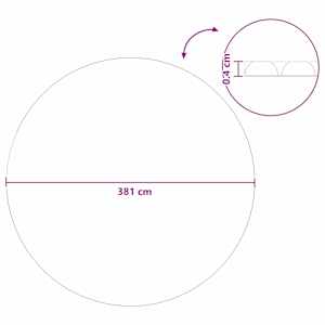 Solární kryt bazénu těžké kvality Černá Ø 381 cm 200 μm PE - obrázek 7