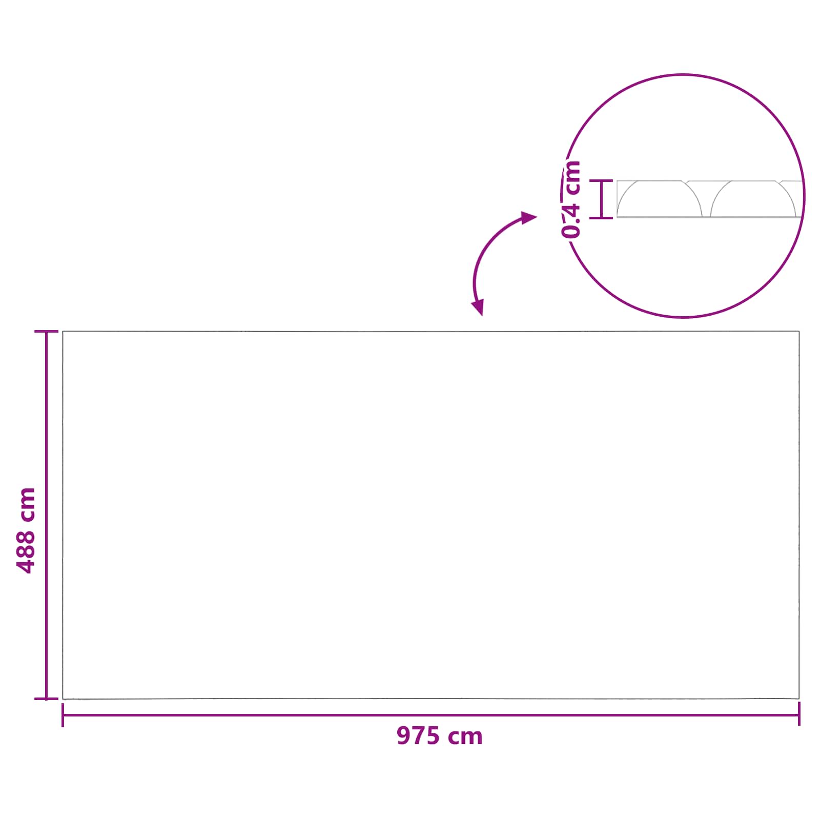 Zwaar Kwaliteit Zwembadafdekking 975 x 488 cm Vierkant PE Zwart image 7