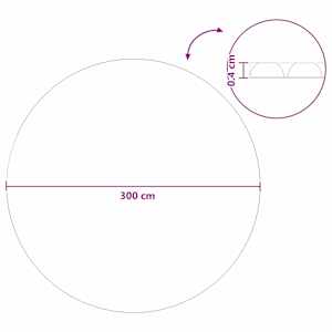 Solární kryt bazénu těžké kvality Ø 300 cm 200 μm Kulatý PE - obrázek 8