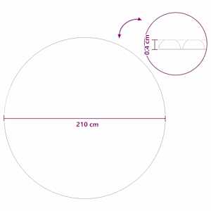 Solární kryt bazénu extra silný Ø 210 cm 400 μm Kulatý PE Černá - obrázek 7