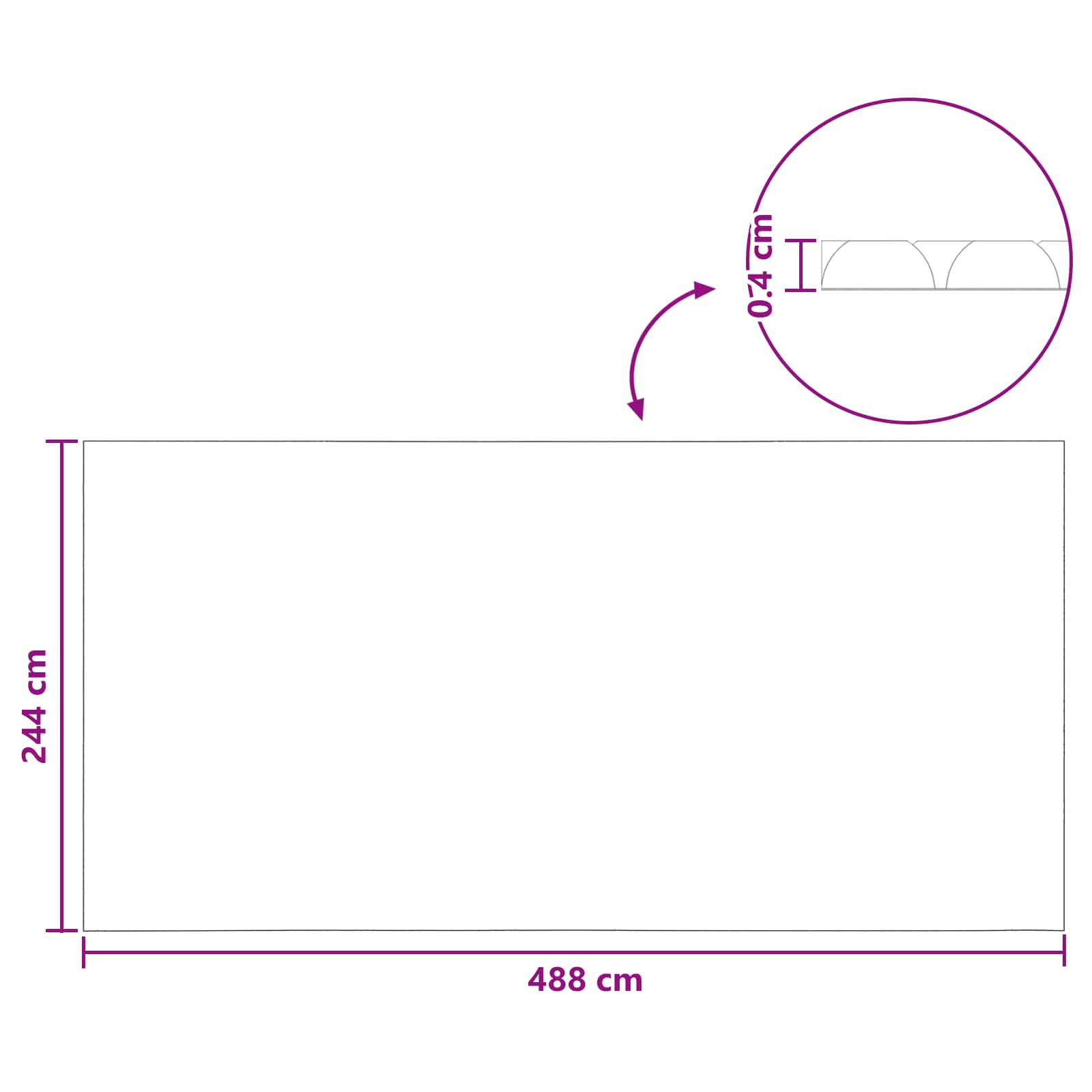 Zwembadbedekking Extra Zwaar 488 x 244 cm Vierkant PE Zwart image 7