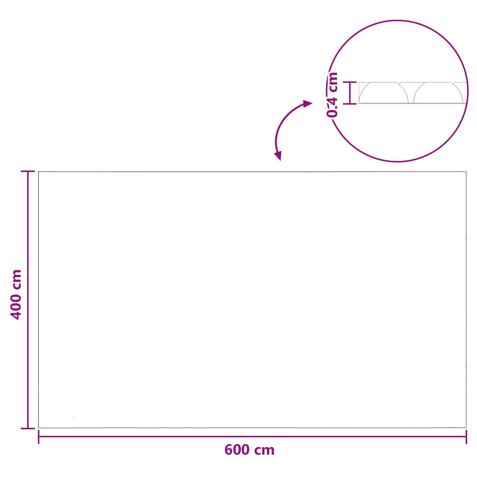 Zwembadbedekking Extra Zwaar Zwart 600 x 400 cm PE image 7