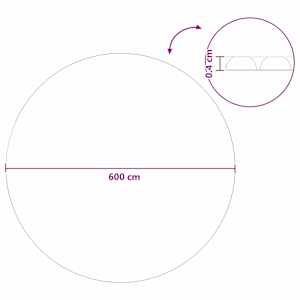 Solární kryt bazénu těžké kvality Ø 600 cm 200 μm Kulatý PE - obrázek 8