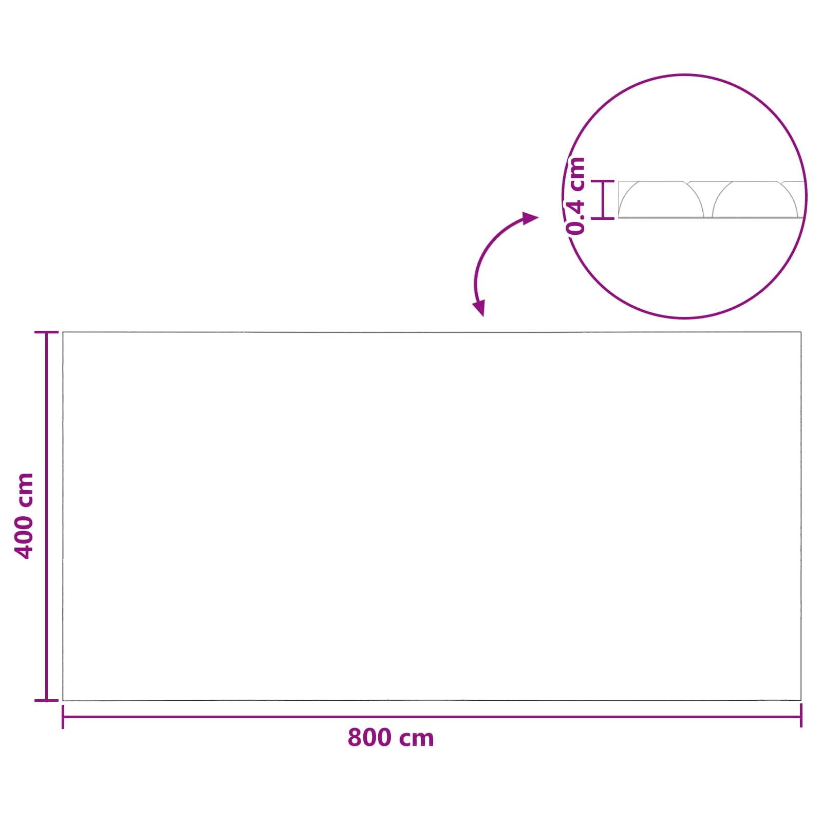 Zwembadbedekking Extra Zwaar Zwart 800 x 400 cm PE image 7
