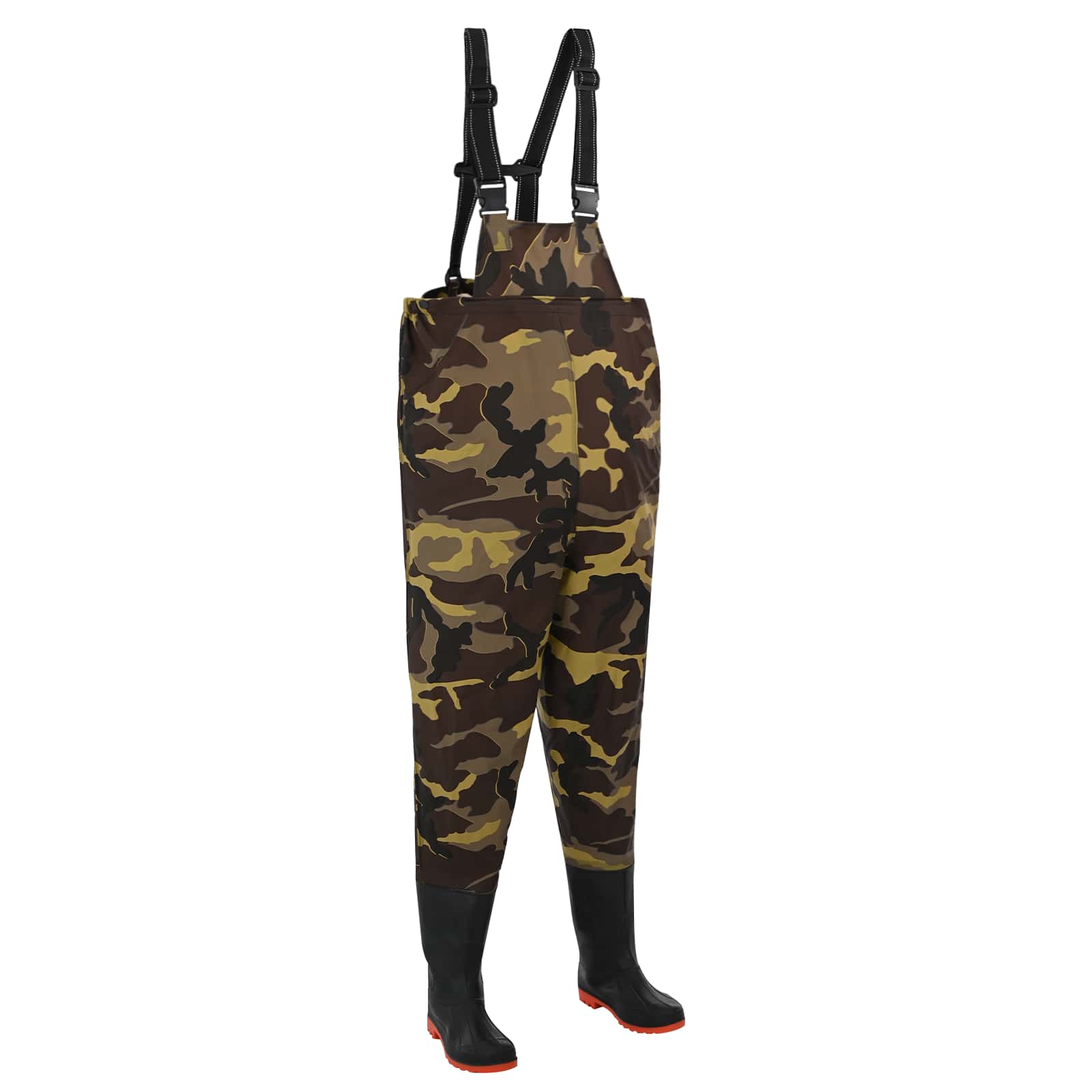 vidaXL Br&ouml;st Vadarbyxor med St&ouml;vlar PVC-belagd polyester  38