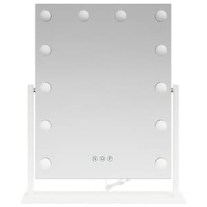 LED zrcadlo na toaletní stůl Bílá 44 x 10 x 53 cm Sklo a ocel - obrázek 5