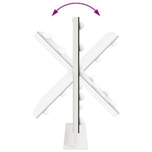 LED zrcadlo na toaletní stůl Bílá 44 x 10 x 53 cm Sklo a ocel - obrázek 11