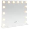 vidaXL LED Vannitoa Peegel Valge 50 x 10 x 44 cm Klaas ja teras