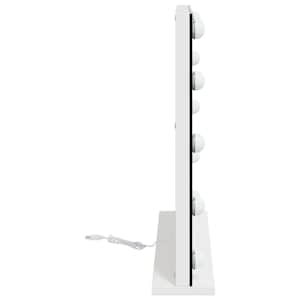 LED zrcadlo na toaletní stůl Bílý 50 x 10 x 44 cm Sklo a ocel - obrázek 6