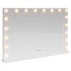 vidaXL LED Vannitoa Peegel Valge 80 x 10 x 52,5 cm Klaas ja teras