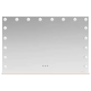 LED zrcadlo na toaletní stůl Bílý 80 x 10 x 52,5 cm Sklo a ocel - obrázek 4