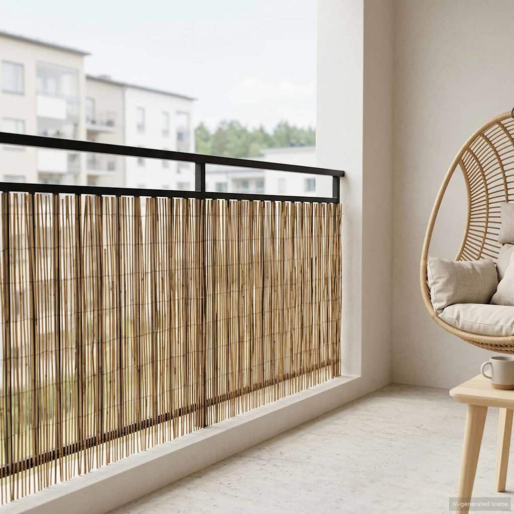 vidaXL Gard de Grădină Carbonizat 500 x 100 cm Stuf