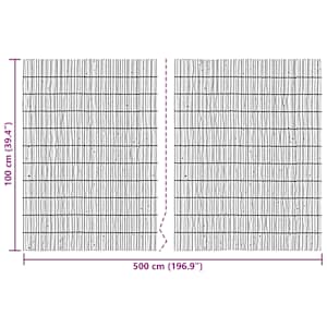 Zahradní plot Karbonizovaný 500 x 100 cm Rákos - obrázek 7