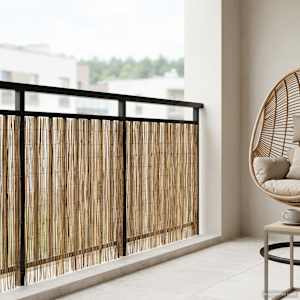 Vrtna ograja Karbonizirano 600 x 100 cm Trsje