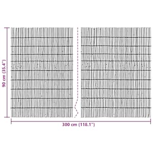 Zahradní plot Karbonizovaný 300 x 90 cm Rákos - obrázek 7