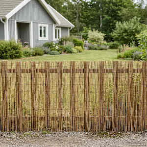 Zahradní plot Karbonizovaný 500 x 90 cm Rákos - obrázek 1