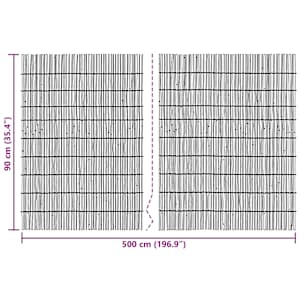 Zahradní plot Karbonizovaný 500 x 90 cm Rákos - obrázek 7