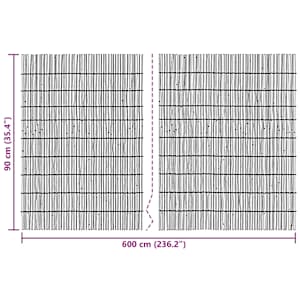 Zahradní plot Karbonizovaný 600 x 90 cm Rákos - obrázek 7