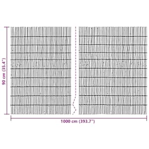 Zahradní plot Karbonizovaný 1000 x 90 cm Rákos - obrázek 7