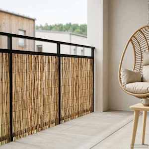 Vrtna ograja Karbonizirano 400 x 80 cm Trsje