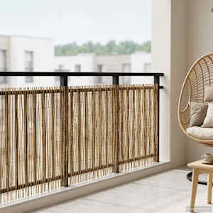 Vrtna ograja Karbonizirano 600 x 80 cm Trsje