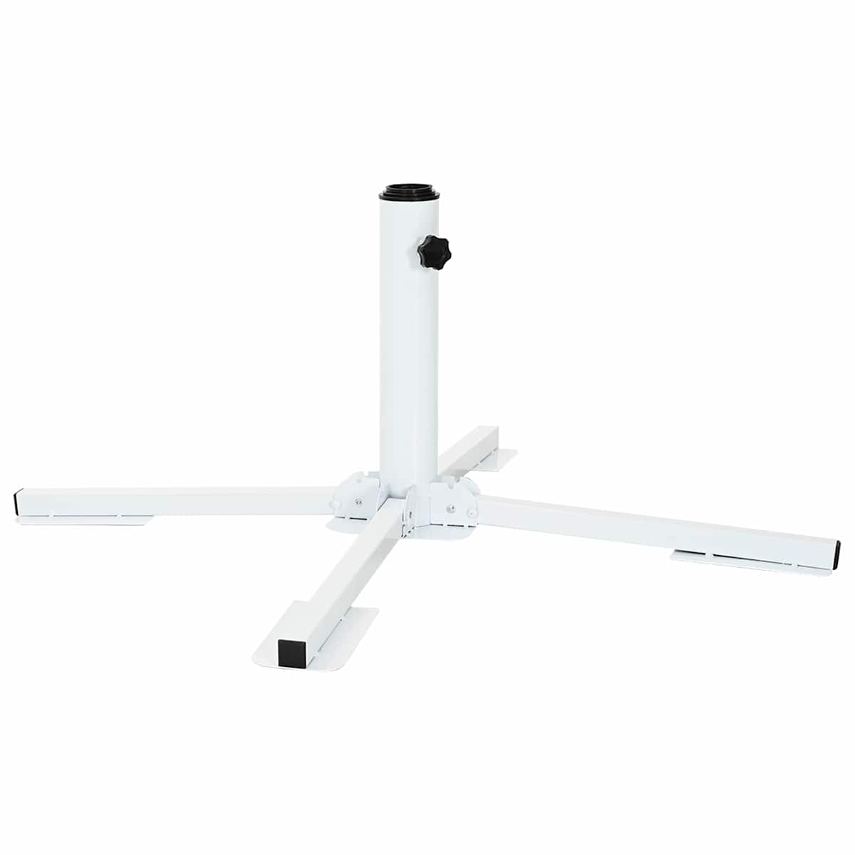 Parasol Stativ Hvid Stål - Billede 2