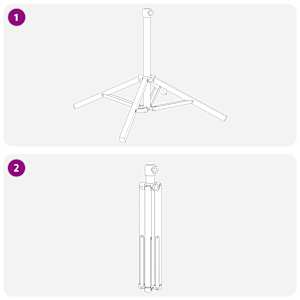 Stojan na slunečník Bílá Ocel pro 25-32 mm Tyč - obrázek 8