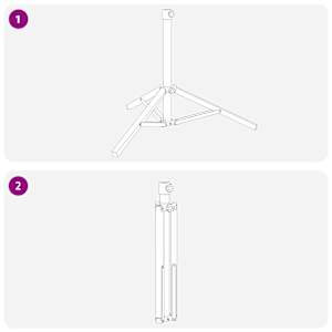 Stojan na slunečník Bílá Ocel for 25-32 mm Pole - obrázek 8