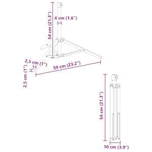 Stojan na slunečník Bílá Ocel for 25-32 mm Pole - obrázek 9