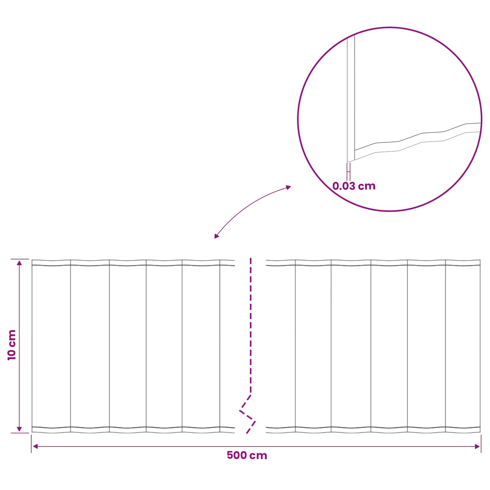 Lawn Edging size guide
