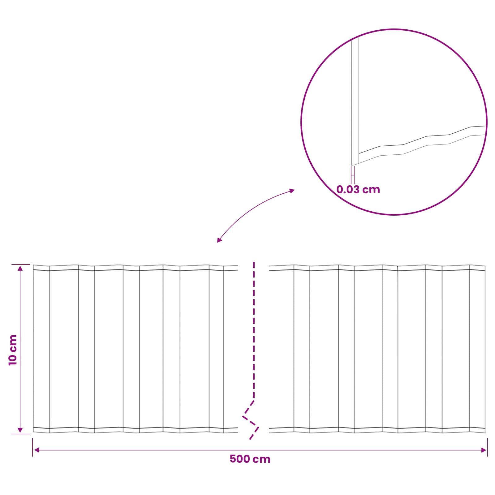 Lawn Edging size guide