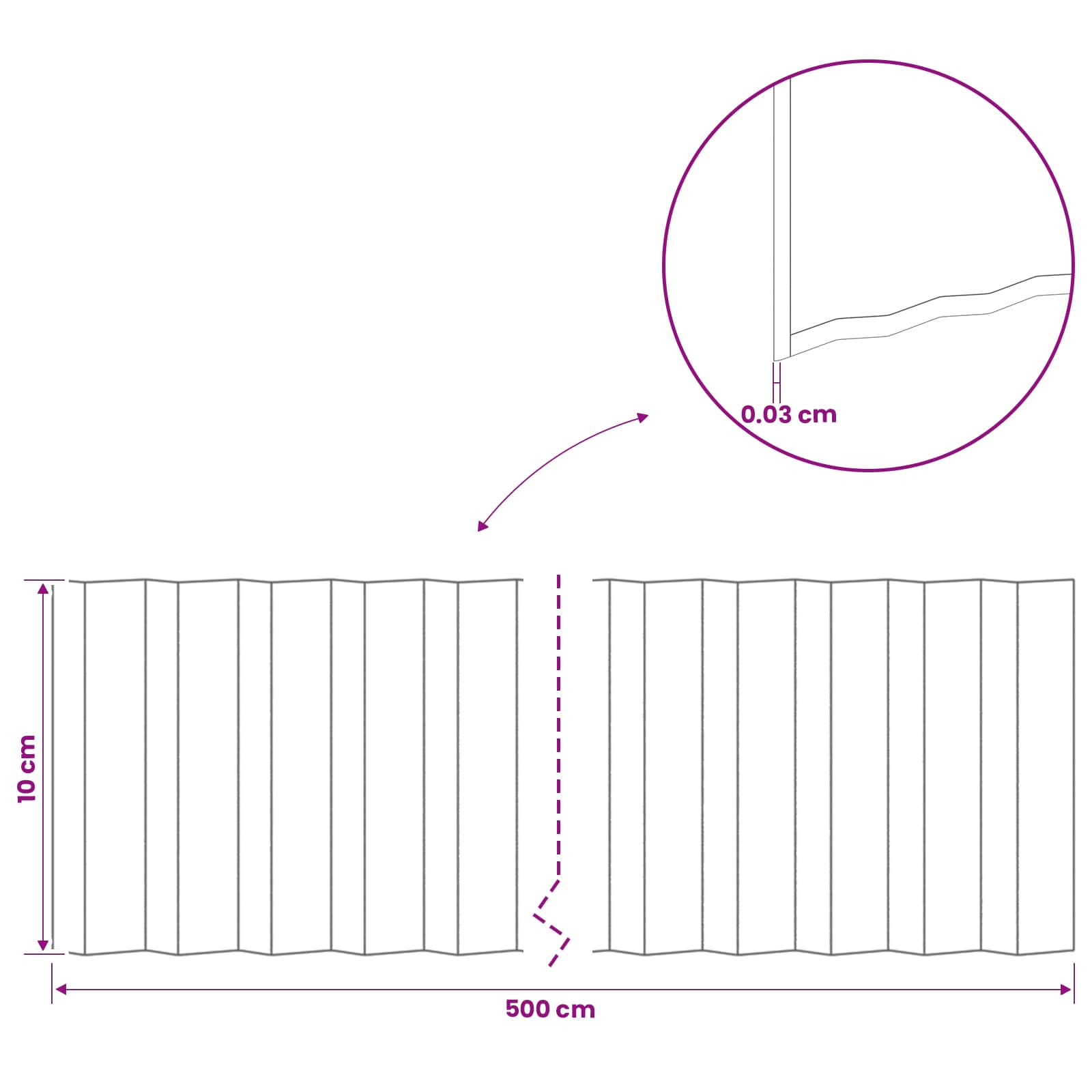 Lawn Edging size guide