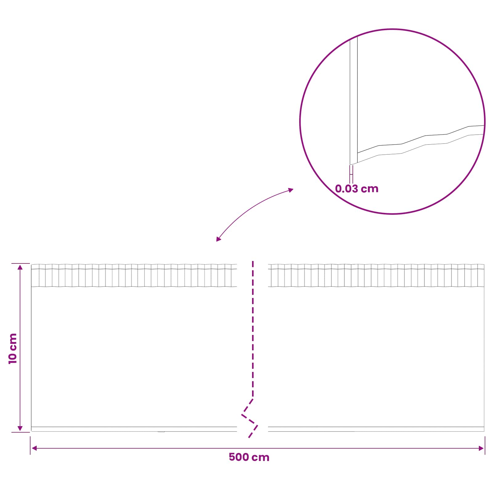 Lawn Edging size guide