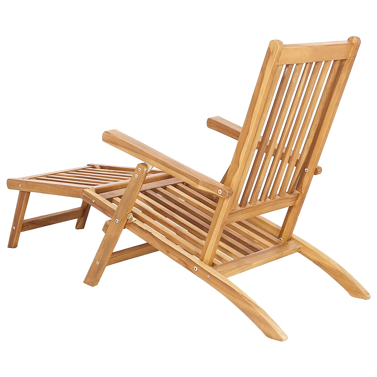 Vouwdeckstoel 2 pcs Naturel Massief Teakhout image 5