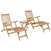 vidaXL Kokkupandav terrassitool koos lauaga 2 pcs Naturaalne