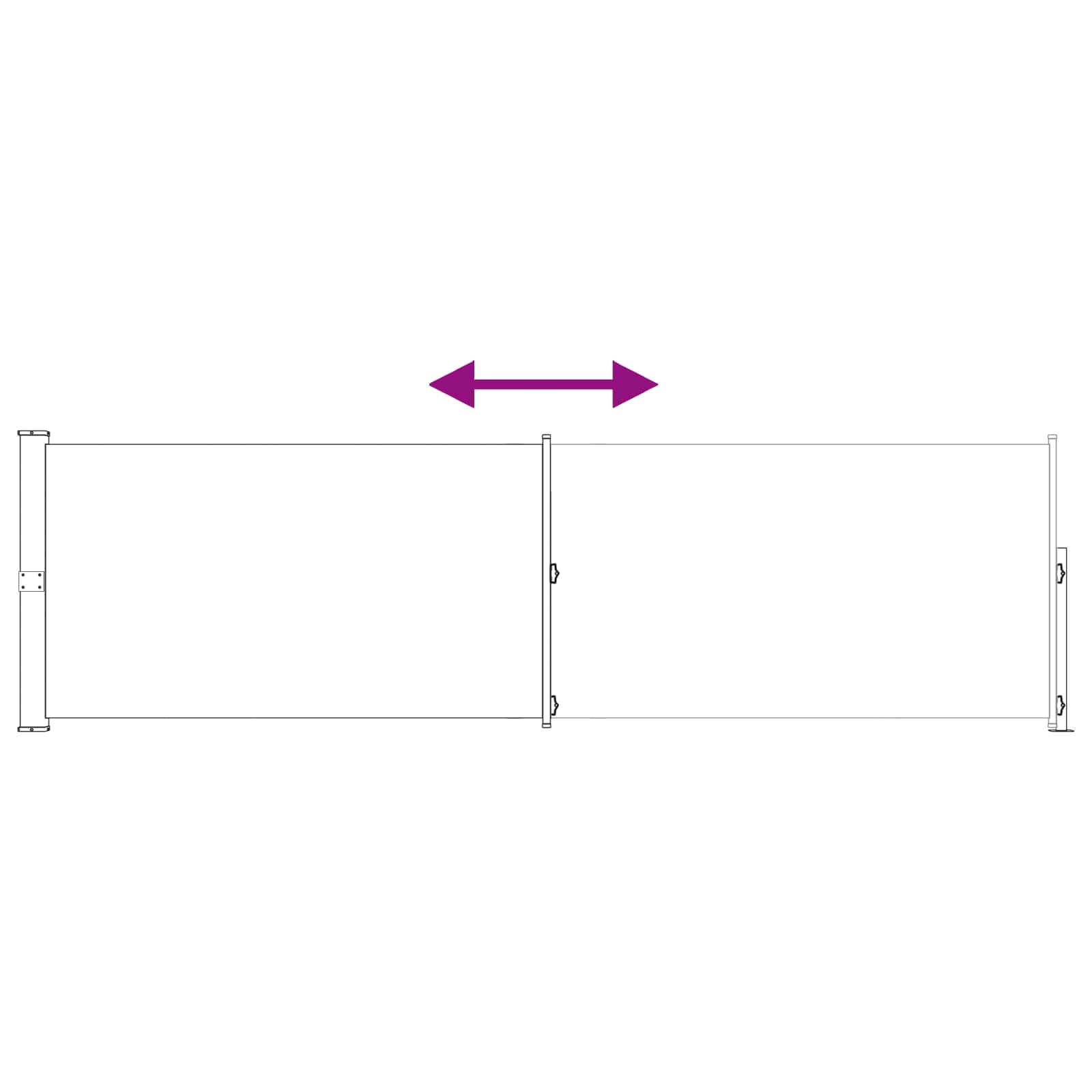 Uittrekbaar Zijscherm Beige 300 x 120 cm Polyester image 6