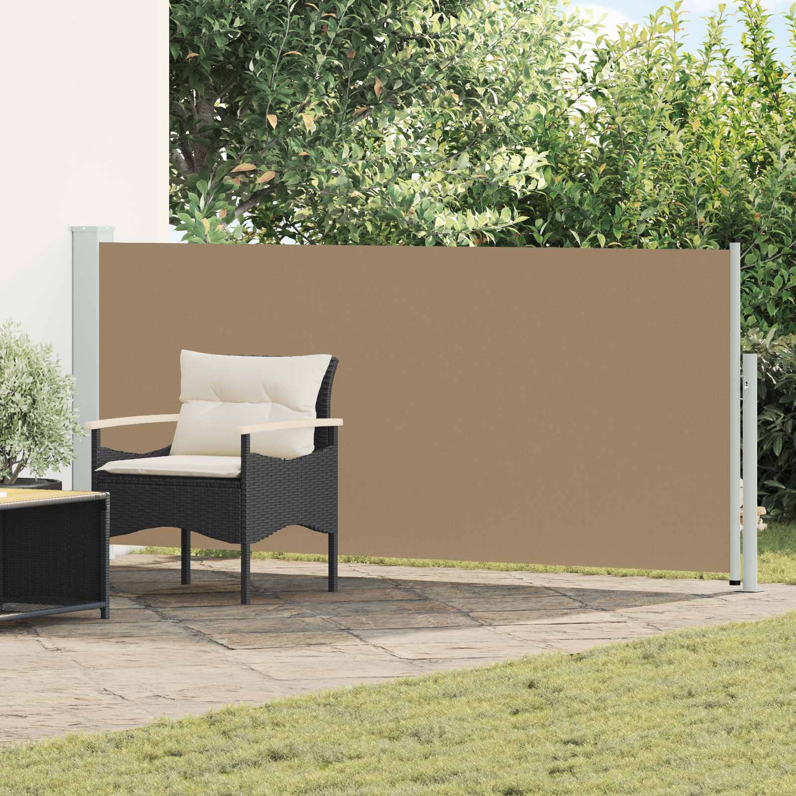 vidaXL Käytäväverho 120 x 300 cm Polyesteri Suorakaide Taupe
