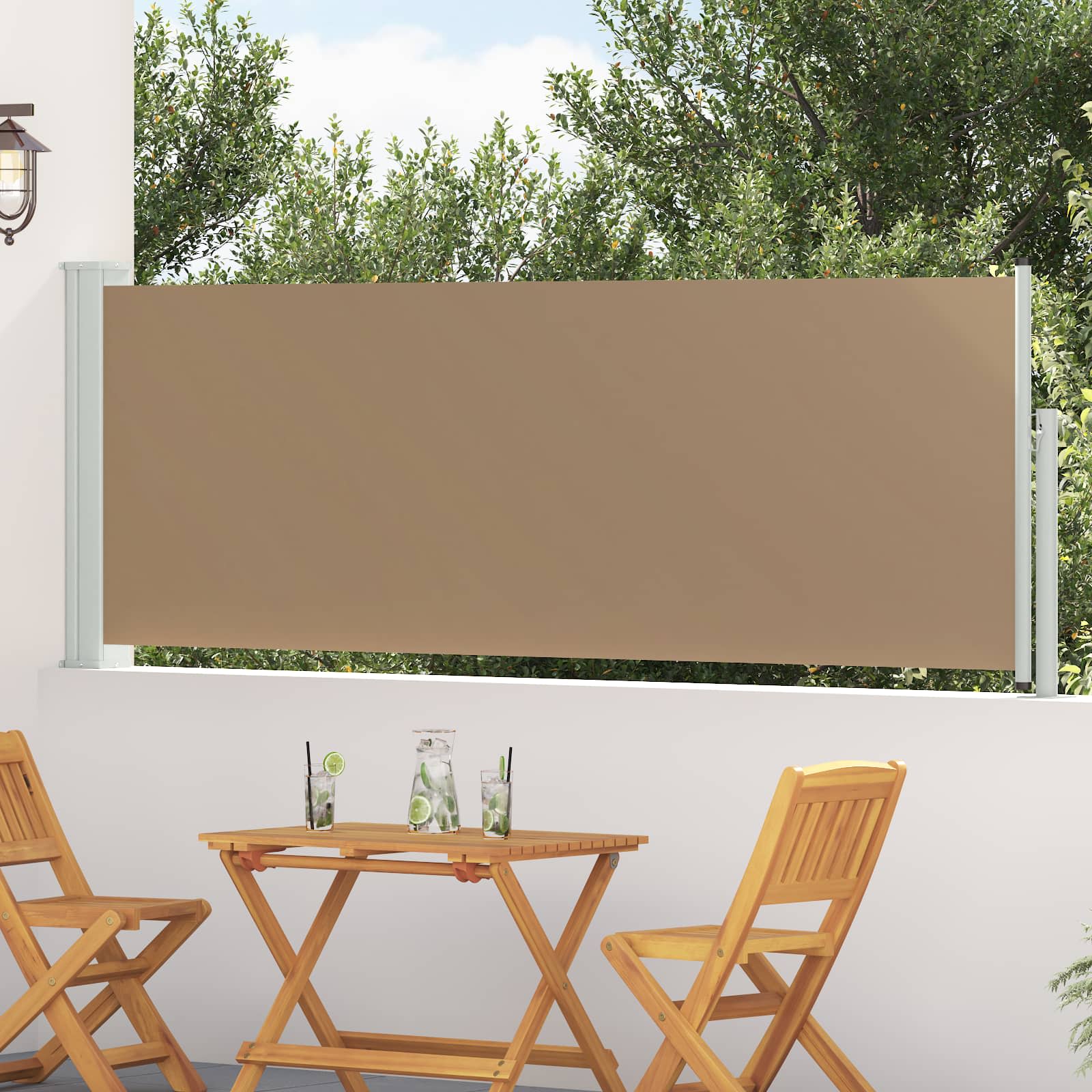 vidaXL Käytäväverho 500 x 100 cm Polyesteri Suorakaide Taupe