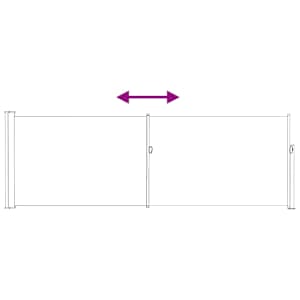 Výsuvná boční markýza 500 x 100 cm Polyester Obdélníkový Taupe - obrázek 9