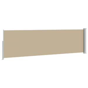 Výsuvná boční markýza 117 x 500 cm Polyester Obdélníkový Béžová - obrázek 4