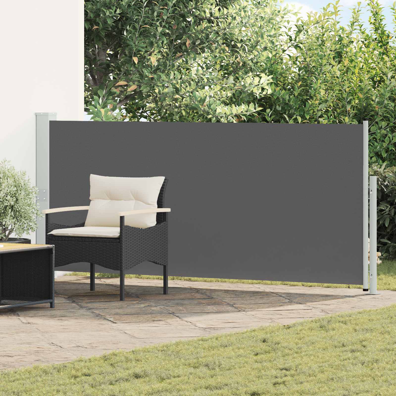 vidaXL Jaluzea laterală retractabilă Antracit 500 x 140 cm Poliester