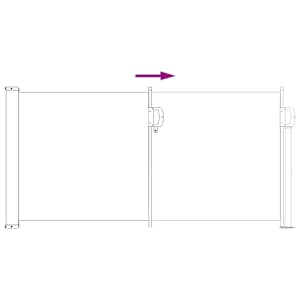 Výsuvná boční markýza Šedá 500 x 100 cm Polyester - obrázek 6
