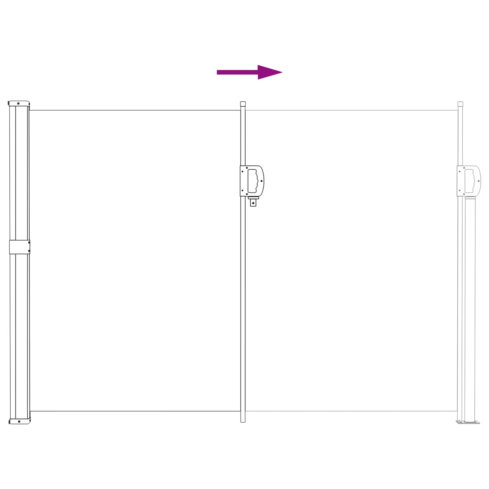 Uittrekbaar Zijscherm Zand 500 x 120 cm Polyester image 6