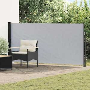 Výsuvná boční markýza 600 x 140 cm Polyester Obdélníkový Šedá - obrázek 1