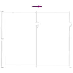 Výsuvná boční markýza Obdélníkový 180 x 600 cm Polyester Šedá - obrázek 6