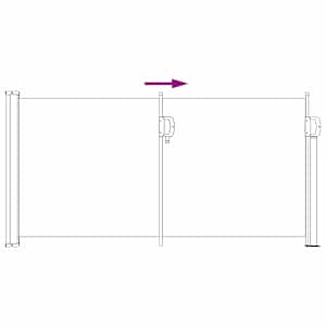 Výsuvná boční markýza Antracitová 300 x 100 cm Polyester - obrázek 5