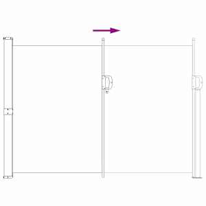 Výsuvná boční markýza 160 x 300 cm 100% polyester, železo, ocel - obrázek 5
