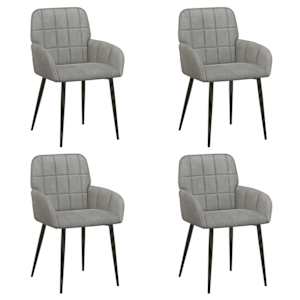 vidaXL S&ouml;&ouml;gitoa Toolid 4 tk Samet Helehall 57 x 50 x 85 cm